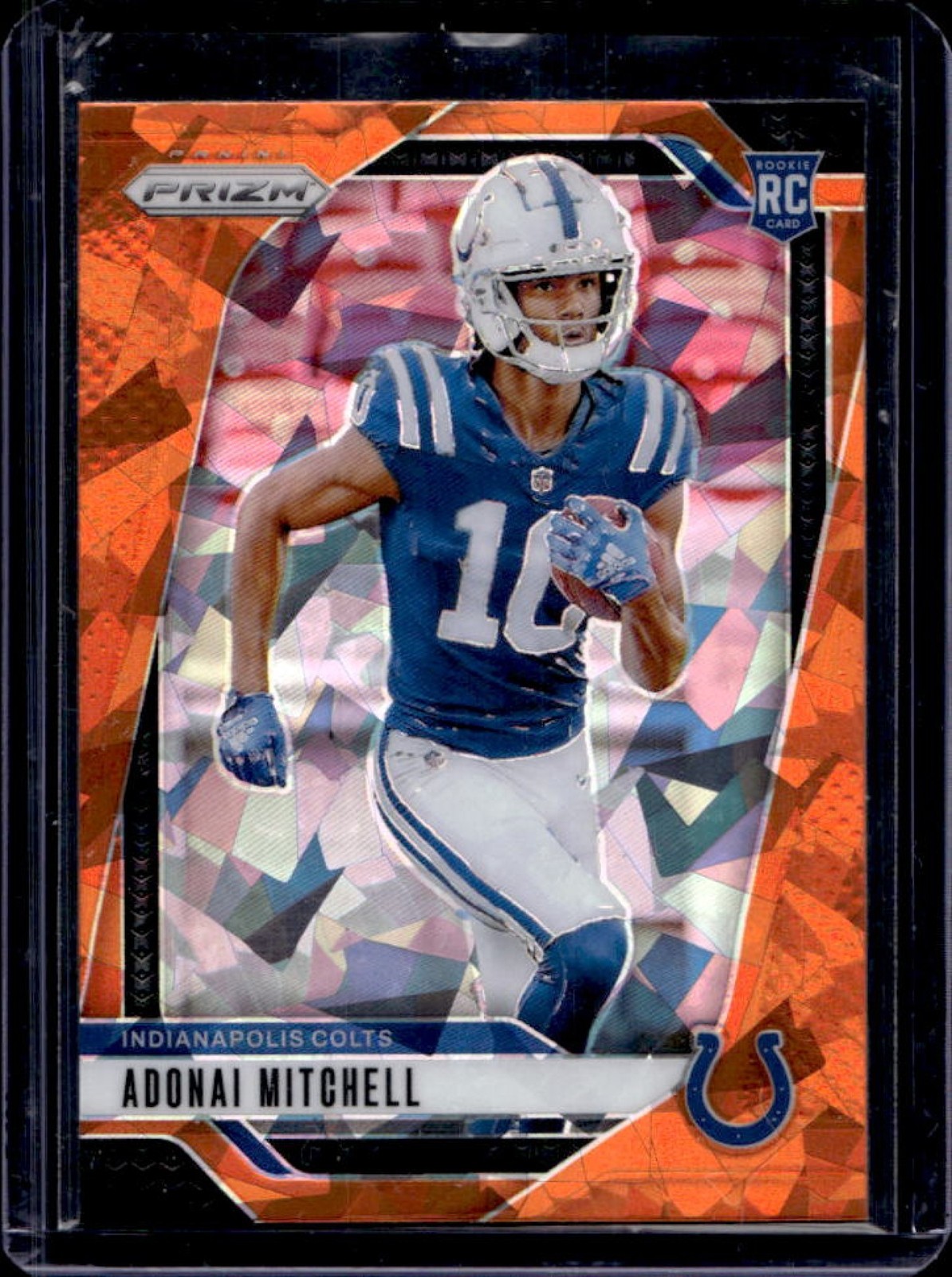 2024 Prizm Adonai Mitchell RC Orange Ice Rookie #303 Colts