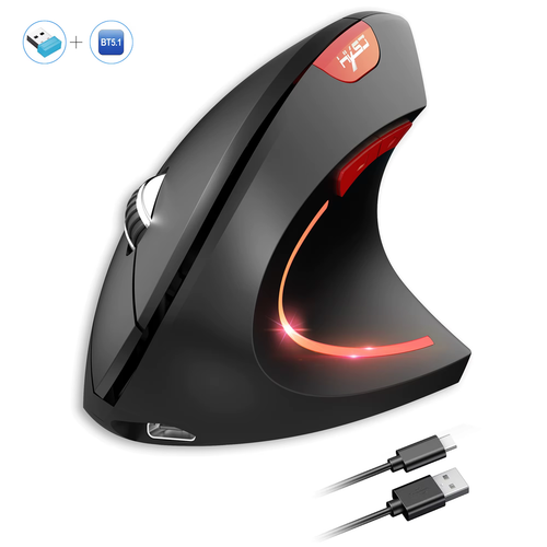 Mouse Abs Hot Sale New Dual Mode Vertical Mouse Ergonomic ABS 600Mah Rechargeable ...