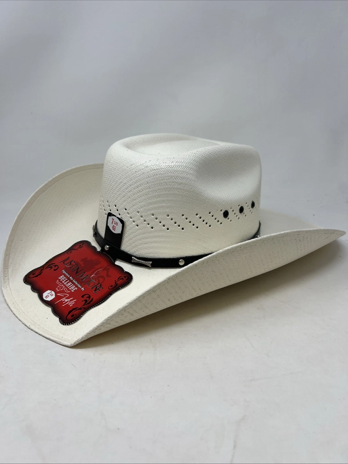 NEW Justin Moore Redneck Side 50X Cowboy Hat Size 7 5/8