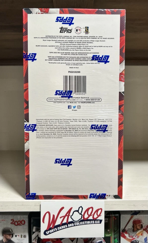 2020 Topps MLB Baseball UK Edition Factory Sealed Trading Card Box - Image 2 of 2