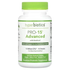 2 X Hyperbiotics, PRO-15, Advanced Strength with Kiwifruit, 15 Billion CFU, 30 P