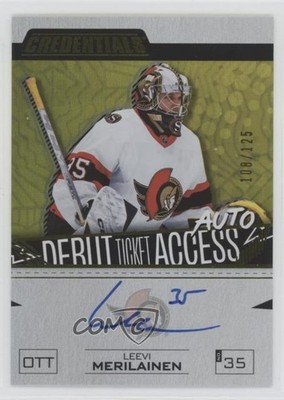2023 Credentials Debut Ticket Access Yellow 108/125 Leevi Merilainen Auto 1e7g