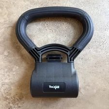 Yes4All Adjustable Kettlebell Handle Plate-Loaded Weight Plate Grip Black Gym