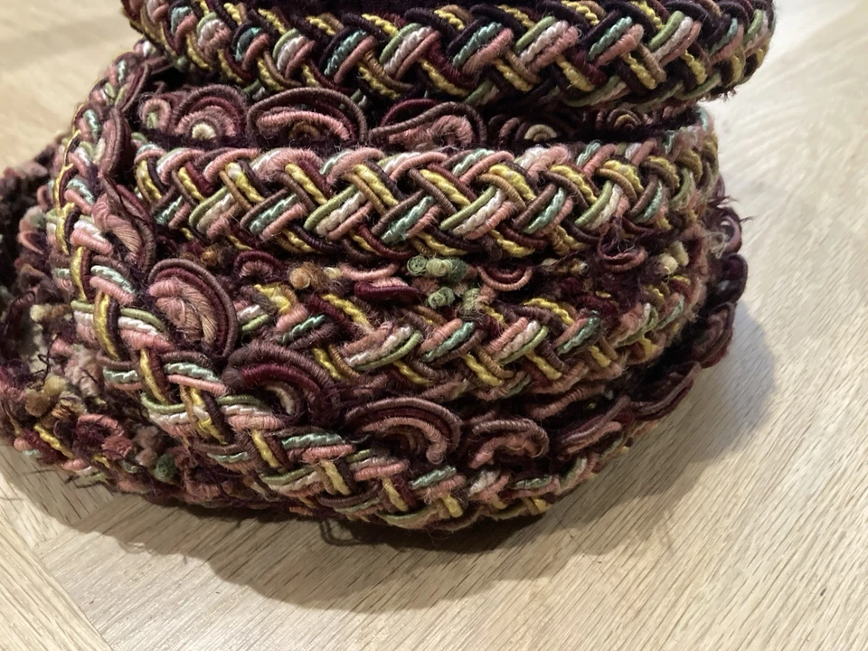 Antiguo adorno de pasaporte francés c.1860-1880 - Lezarde Gimp - multicolor - 340" Foto 4 de 4