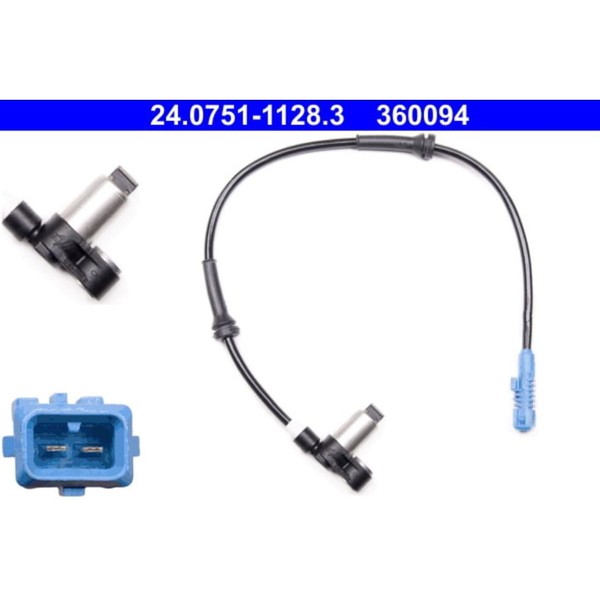 Sensor Raddrehzahl ATE 24.0751-1128.3 FüR CitroëN Peugeot Saxo 106 II-image