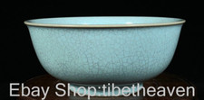 5.6" Marked Old Chinese Ru Kiln Porcelain Song Dynasty Palace Word Bowl Bowls