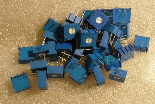 100 Ohm Trim Pot - Inline Pin Out - Bourns 3386 - NEW - Lots of 2 - Afbeelding 2 van 4