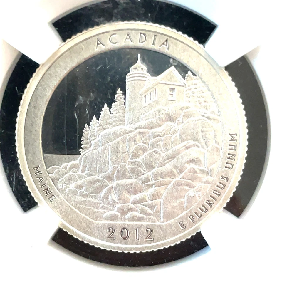 2012 S Silver Proof  ACADIA  Quarter 25c - NGC PF 69 Ultra Cameo - Image 4 of 4