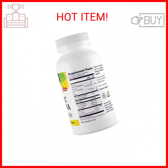 Espirulina Healthy Origins, 500 mg (orgánica) - Tableta de espirulina orgánica con Vita Foto 2 de 2