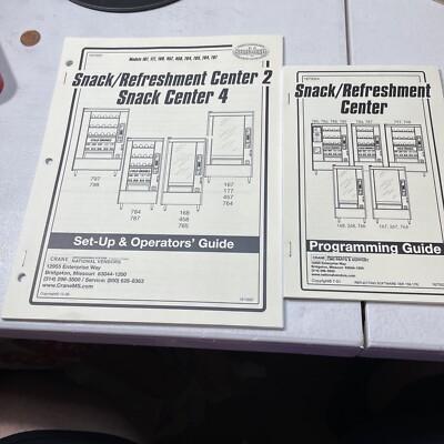 Crane Snack Refreshment Center Setup and operator's guide & Programming Guide