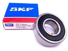 SKF 6204 2RSL TN9/C3 VT162 Deep Groove Ball Bearing, Rubber Sealed 20x47x14 mm