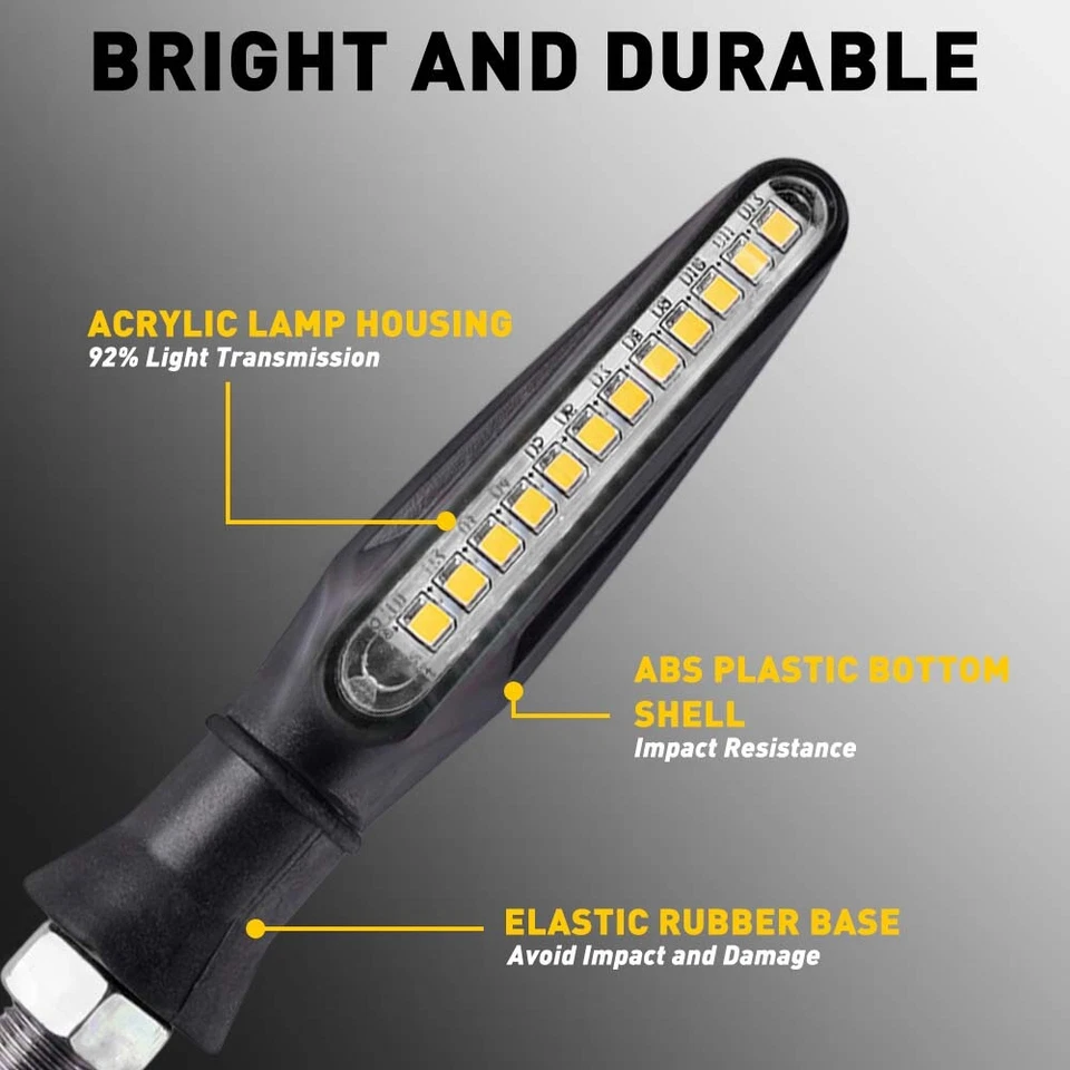 Luces intermitentes LED intermitentes de señal de giro para motocicleta Honda XR650L CBR954RR CB1000R 250R Foto 4 de 4