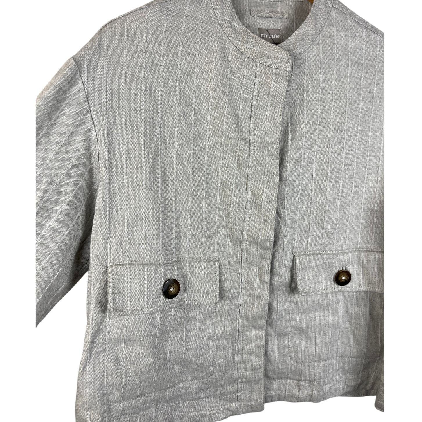 Chico’s Lightweight Button Down Neutral & Versati… - image 5