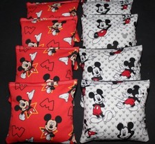 MICKEY MOUSE black and red ACA Regulation Cornhole Bean Bags Corn Toss Handmade 