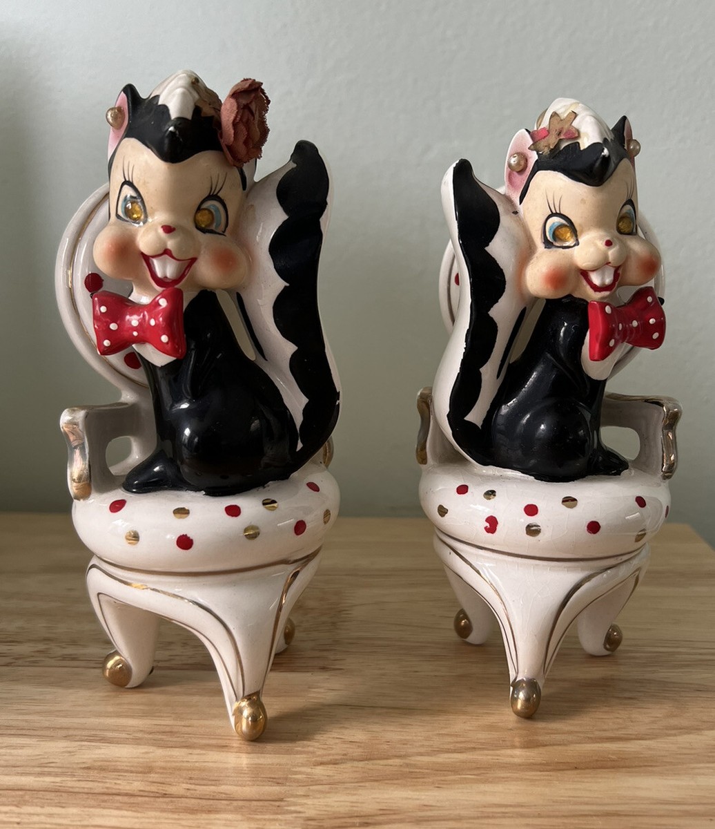 田*中様 ニャースSARとSRセット(美品) Arnart Creation Vintage Anthropomorphic Skunk Ceramic 50s Figurine