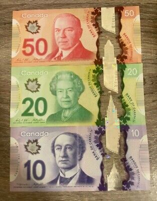 Canada 50 20 10 Dollars Polymer Cir. 80 Canadian Total Canada 50 20 10 Dollars Polymer Cir. 80 Canadian Total