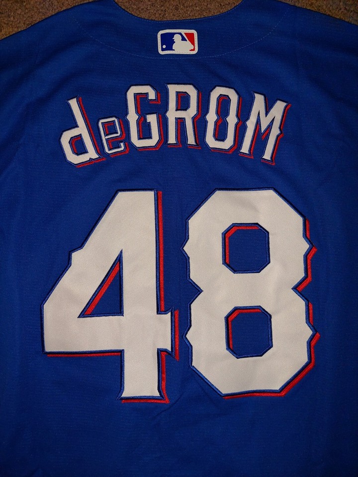 Texas Rangers Jacob Degrom Jersey Mens XL with World Series Patch eBay