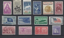 1957 U.S. Commemorative Stamp Set MNH – Complete SC #1086–1099 (14 Stamps)