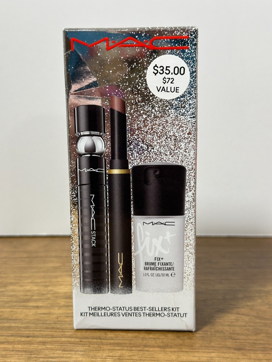 ［美品］M.A.C サーモステイタス　 　　　　ベストセラーキット MAC Thermo Status 3 Pc Best Sellers Set Kit Fix+, Stack Mascara