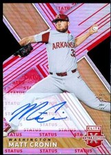 Matt Cronin Card 2019 Elite Extra Edition Autographs Status Die Cut Red #87 