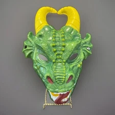 Monster Jam Green Dragon Mask Plastic Halloween Costume Feld Motorsports 2022