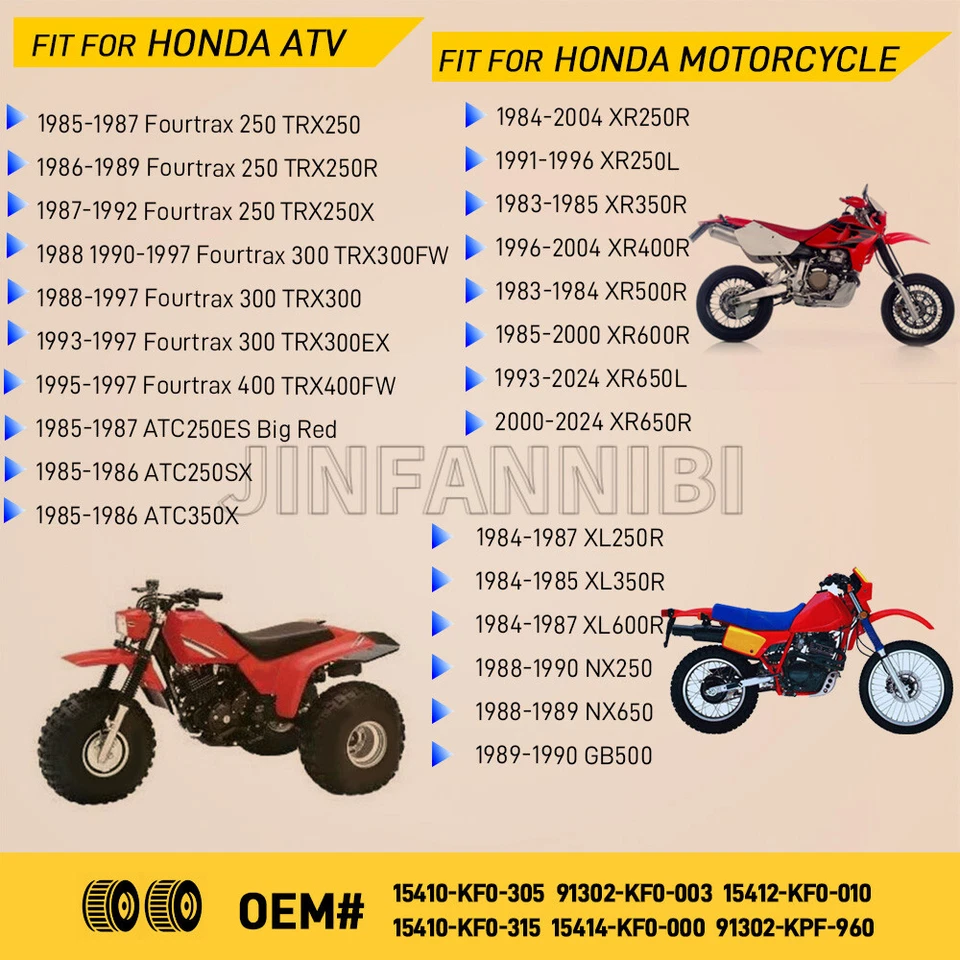 Kits de resorte de filtro de aceite para Honda XR250 XR350 XR400 XR500 XR650 NX250 NX650 GB500 Foto 4 de 4