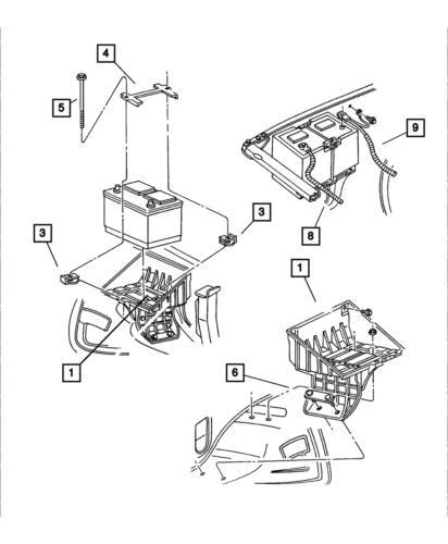 Correa de batería de motor delantero genuino Mopar 2001-2002 Dodge Ram 2500 55275220 Foto 4 de 4