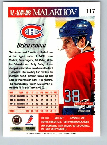 1995-96 Score Pinnacle 95 cartes de hockey LNH - à choisir dans la liste - Photo 59 sur 143