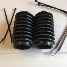 PAIR CLASSIC MINI STEERING RACK BOOT GAITERS & TIES AUSTIN MORRIS COOPER S KIT