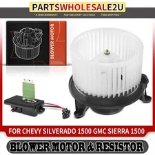 Front HVAC Blower Motor & Resistor Kit for Chevy Silverado 1500 GMC Sierra 2500
