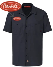 PETERBILT Retro Patch DICKIES Short Sleeve Work Shirt Classic Vintage Truck S-5X