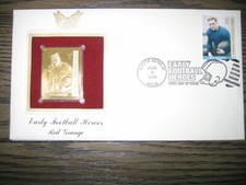 2003 Early Football Heroes Red Grange Replica FDC Gold Golden Cover STAMP