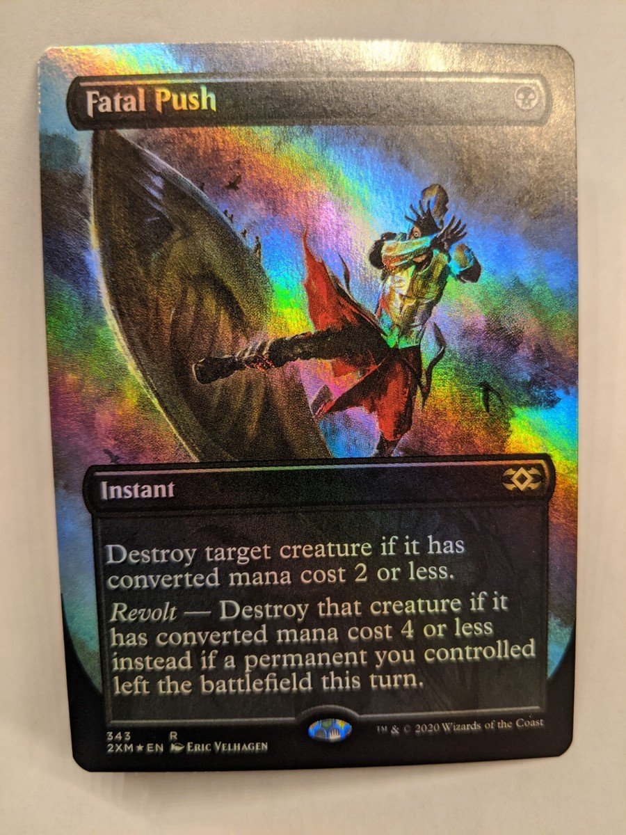 1x Borderless Foil Fatal Push NM - Double Masters MTG Magic