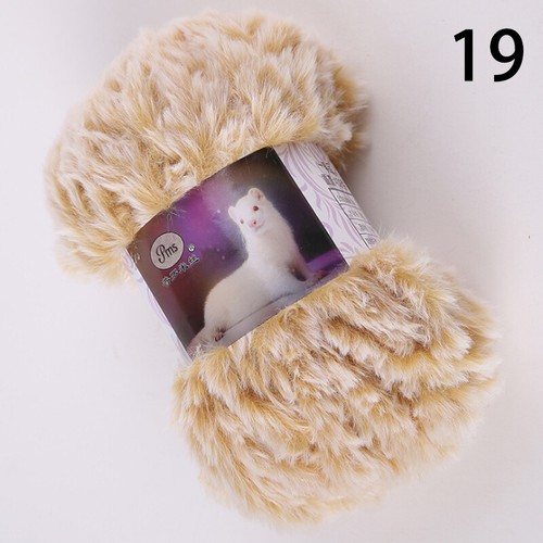 100g Mink Hair Velvet Knitting Wool Yarn Chunky Crochet Chenille Milk Soft Baby1 - Picture 29 of 38