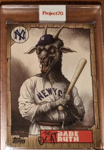 Topps Project 70 Babe Ruth by Alex Pardee #666 😈 Evil Card **⚠️READ ⚠️**