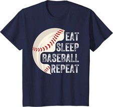 Eat Sleep Baseball Repeat Baseball Player Baseball Youth Unisex T-shirt