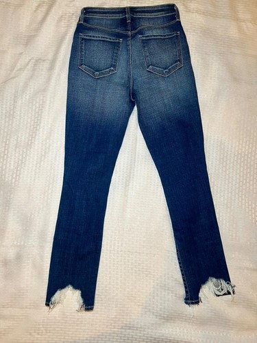 L'AGENCE HighLine Skinny Blue Distressed Stretch Women’s Sz 25 NWOT MSRP $285 - Picture 2 of 6