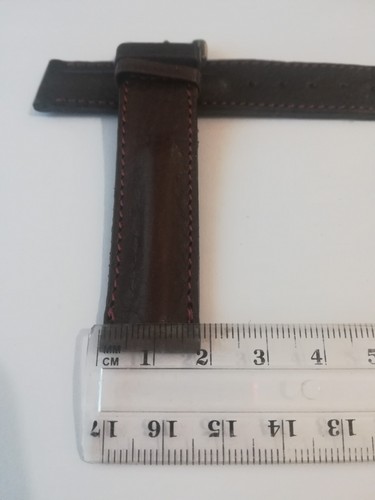 CINTURINO VINTAGE ARTIGIANALE IN VERA PELLE CUOIO MARRONE TIPO VISSUTO ANSA 18MM - Foto 8 di 8