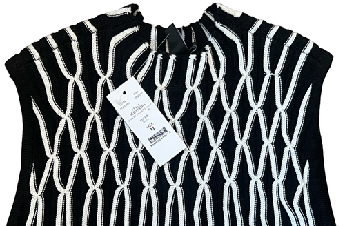 WHITE HOUSE BLACK MARKET WHBM SLEEVELESS MOCK NECK SMOCKED WAIST SWEATER TOP M - Picture 2 of 3