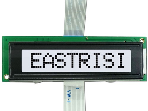 8x1 LCD Display Character Module w/Tutorial,HD44780,FFC,Connector,Black on White