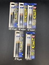 Pilot G2 Gel Ink Refill Rolling Ball Pens Fine Point Blue Ink 77241 LOT 5