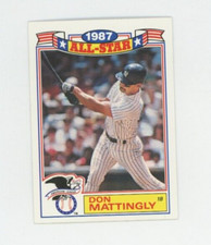 Don Mattingly 1988 Topps Baseball  All-Star Game Commemorative Set Card