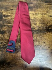 Brooks Brothers Dark Red Tie Solid 100 Silk Men's Necktie 58"