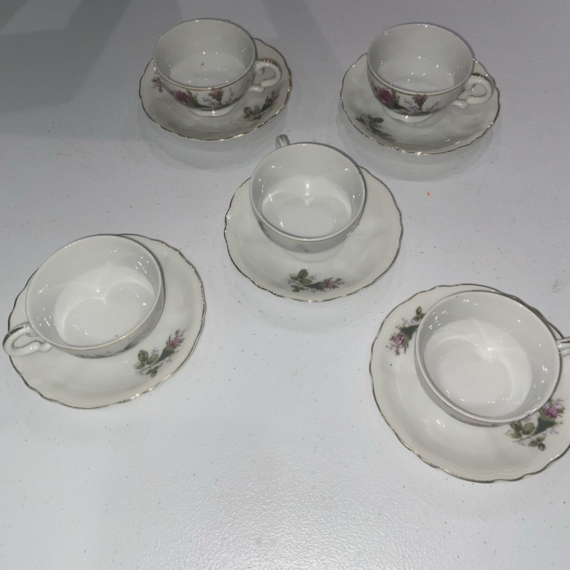 Vintage  Rose Tea/demitasse Set 10 Pieces Mini  ~Made in Japan