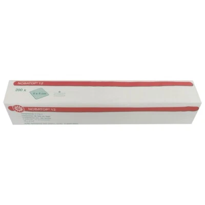 Noba Nobatop 12 Vliesstoffkompressen, 6-fach, 200er Pack, zur Wundabdeckung