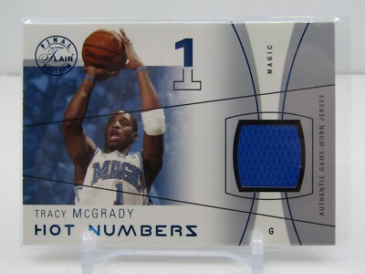 TRACY MCGRADY 2003-04 FLAIR GAME WORN JERSEY! #001/250! JERSEY #! FIRST MADE!