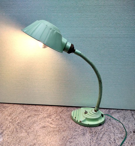 Art Deco Gänsehals Tischlampe (von Erpe ? ) Belgien 1930-50 - Bild 5 von 6