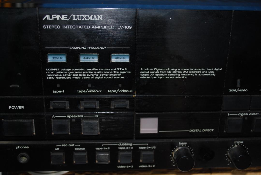 Alpine/Luxman Anplifier Lv-109 Working Item Is For Sale Alpine/Luxman Anplifier Lv-109 Working Item Is For Sale