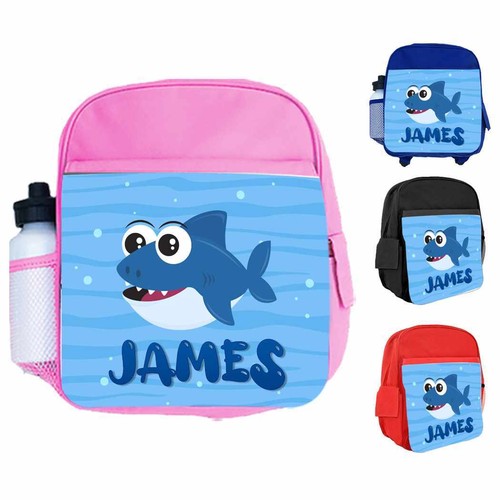 Personalised Backpack Any Name Kids Fish Design Girls Children Bag 11 - Picture 8 of 12