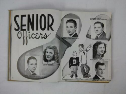 1944 Denby High School Yearbook Navigator with many Signatures of Students - Picture 4 of 9